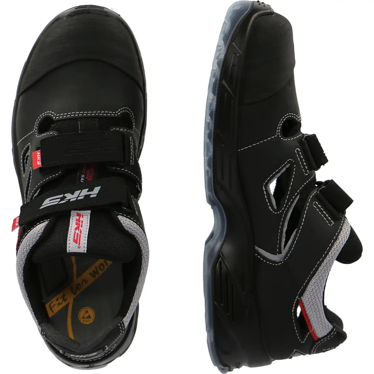 HKS Sunliner SRC S1 Sicherheitssandalen schwarz – schwarz