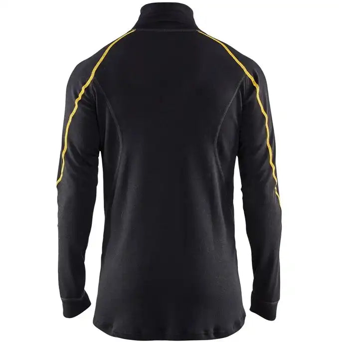 Blåkläder 4796 Flammschutz Unterhemd Half-Zip schwarz – schwarz