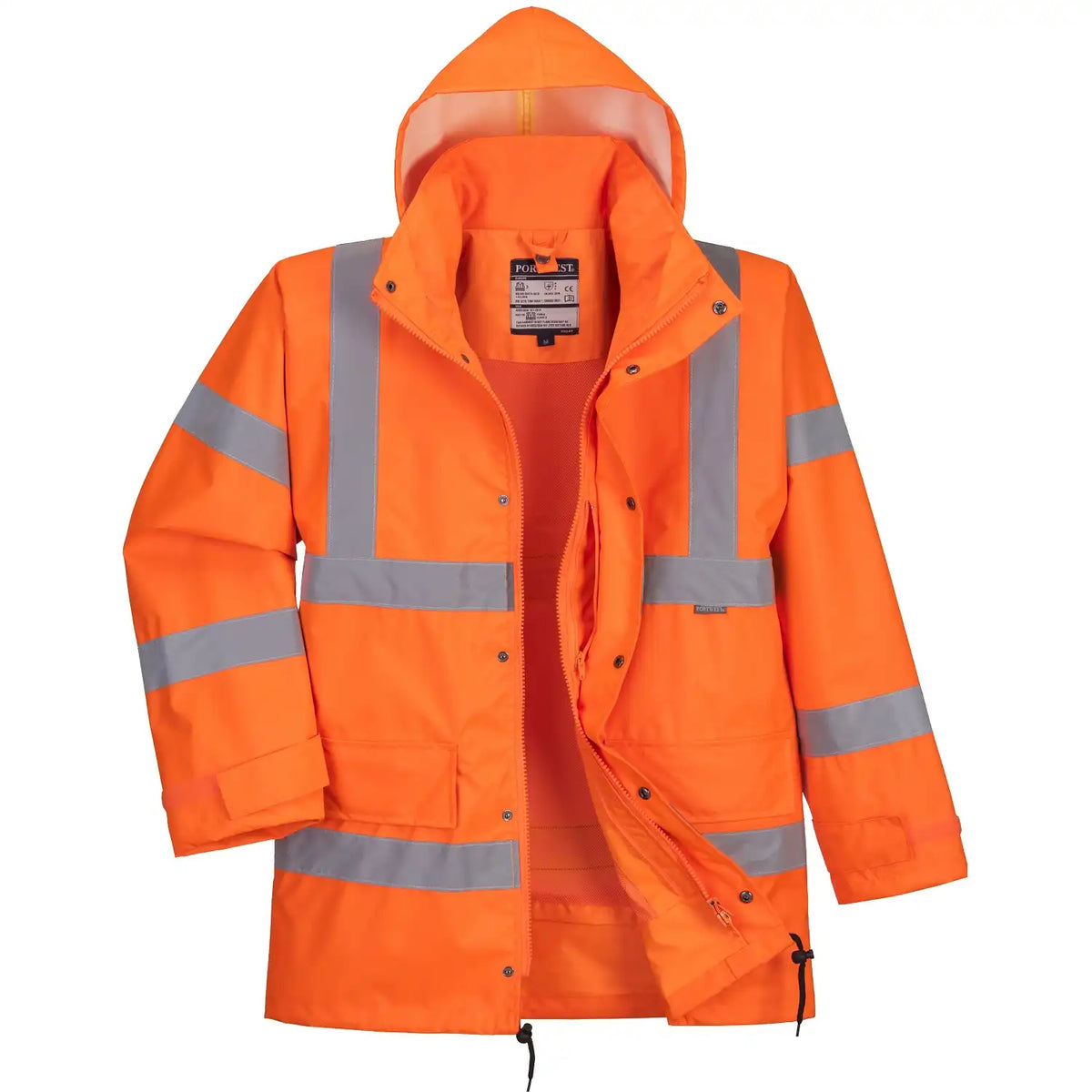 Portwest RT63 Bahn Warnschutz Regenjacke orange – orange