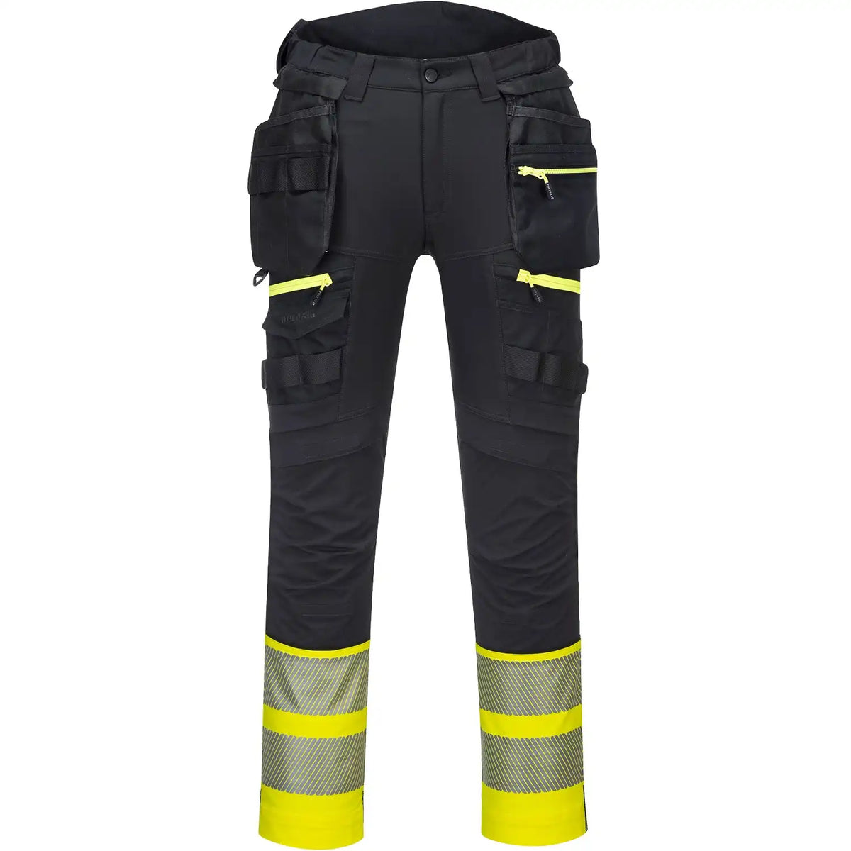 Portwest K1 DX445 schwge Warnschutz Handwerkerhose gelb – gelb