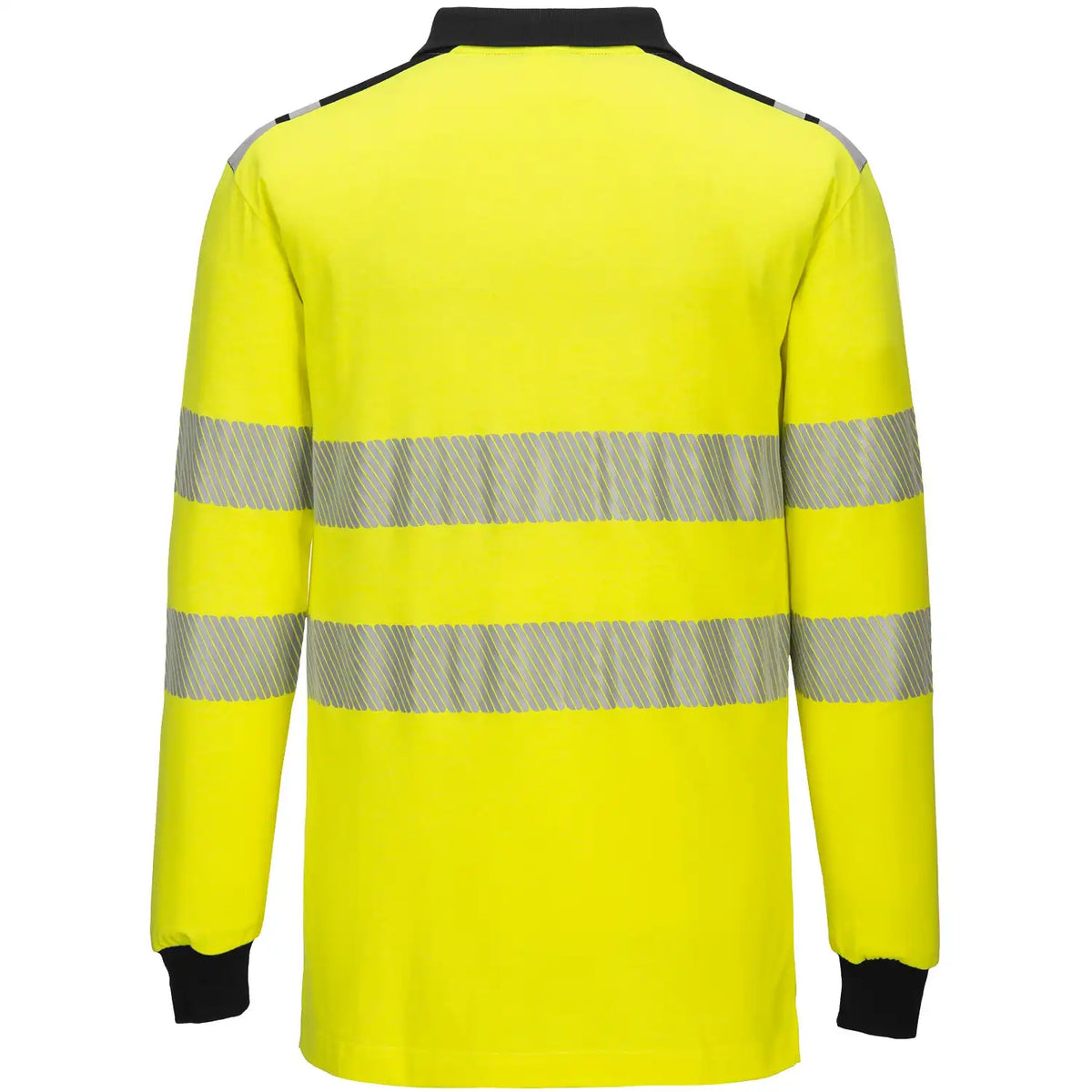 Portwest FR702 WX3 FR Multinorm Langarm-Poloshirt – gelb/schwarz