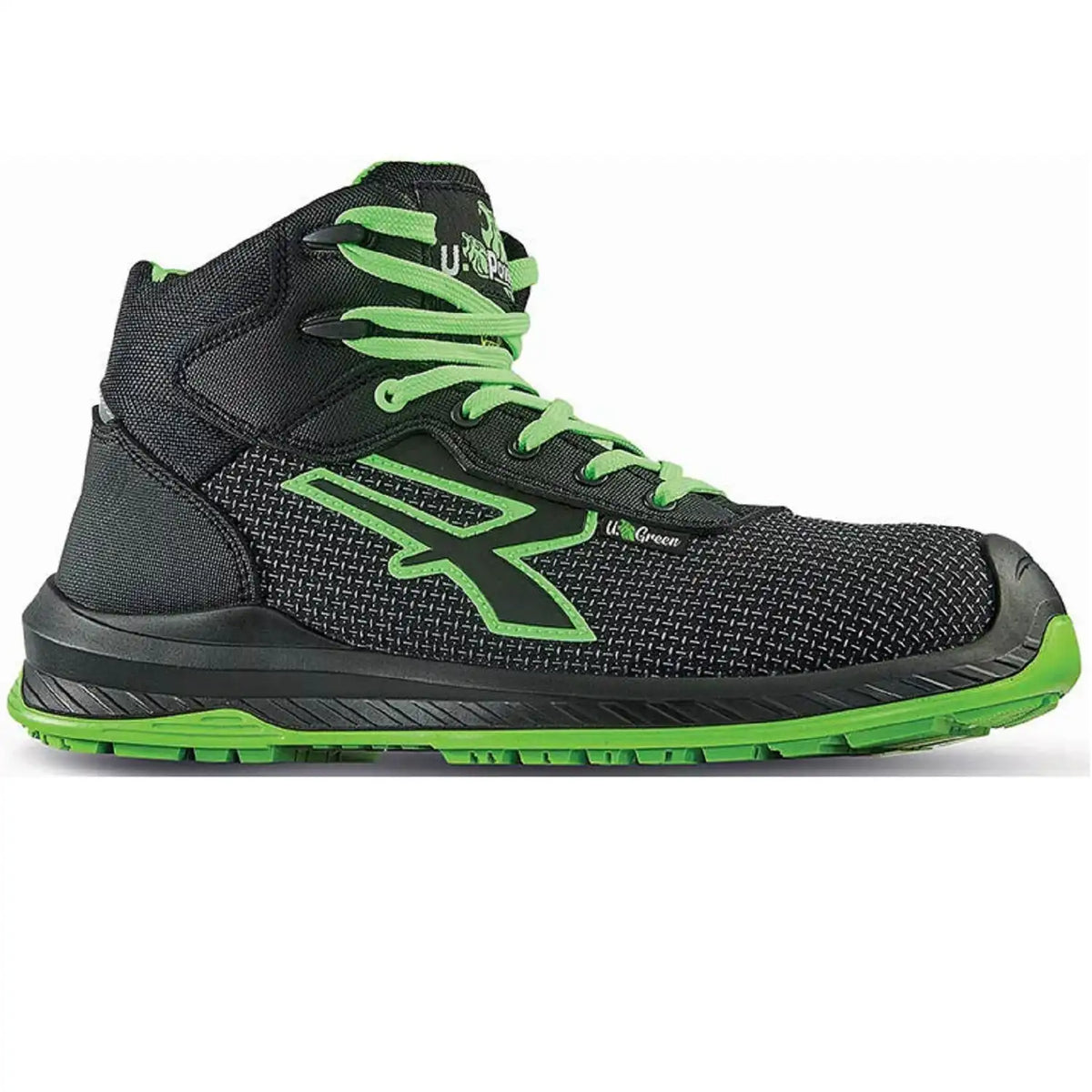 U-Power Lake S3 Sicherheitshochschuhe grün – schwarz