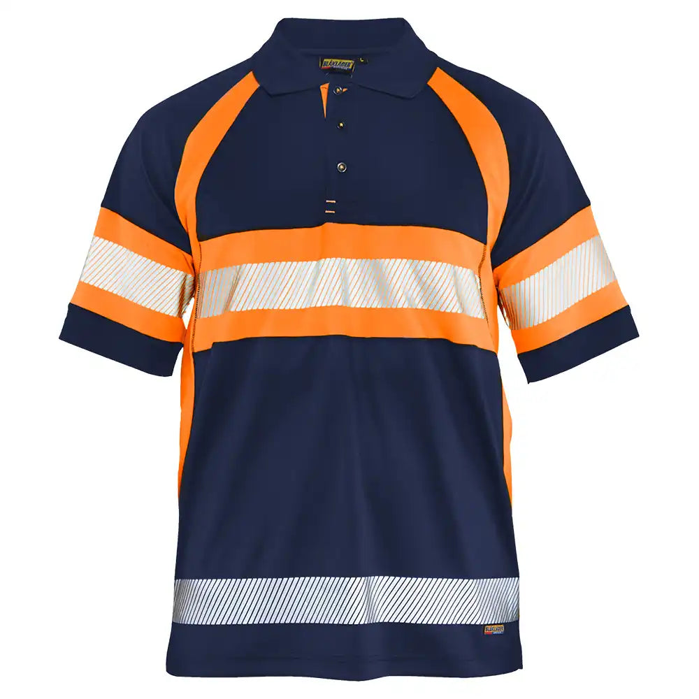 Blåkläder 3338 Warnschutz Polo-Shirt – marine/orange
