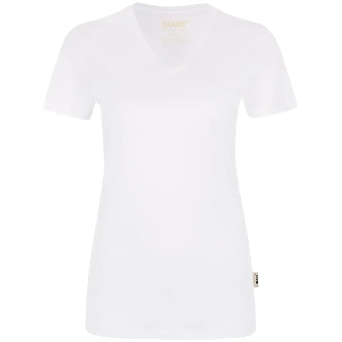 Hakro Damen Coolmax 130g/m² 187 V-Shirt – weiß