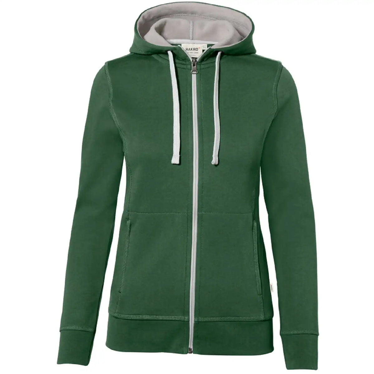Hakro Damen Bonded 255 -Kapuzen-Jacke – tanne/silber