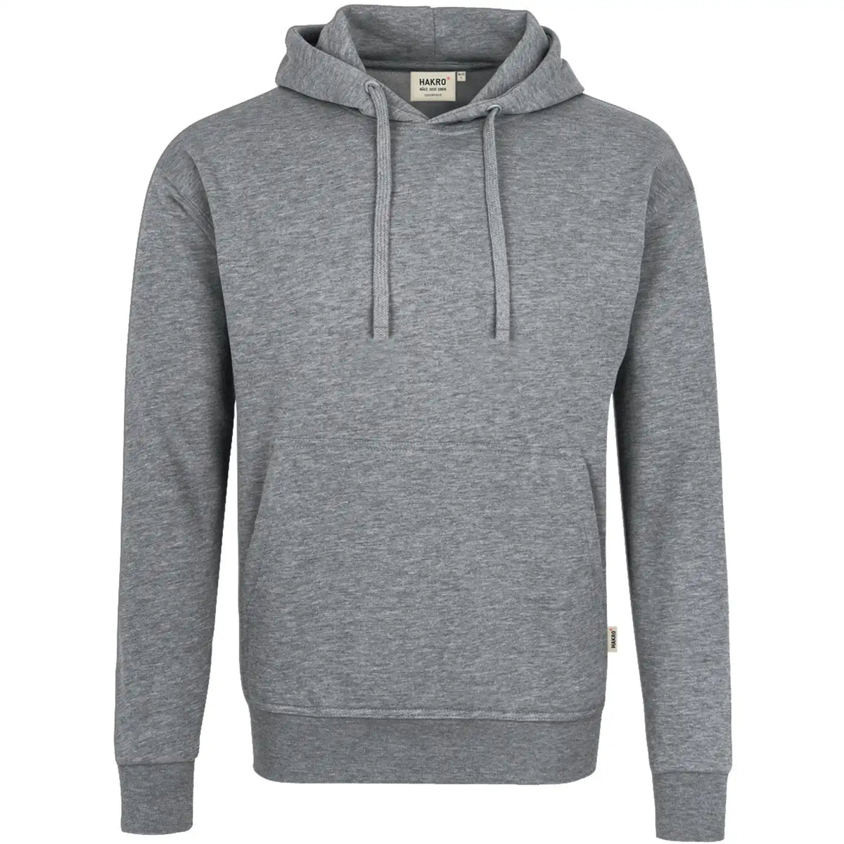 Hakro Premium 601 Kapuzen-Sweatshirt – grau-meliert