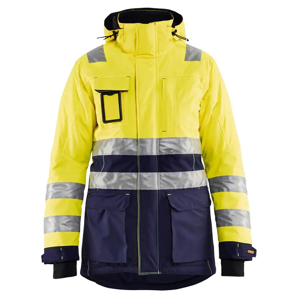Blåkläder Damen 4472 Warnschutz Winterparka – gelb/marine