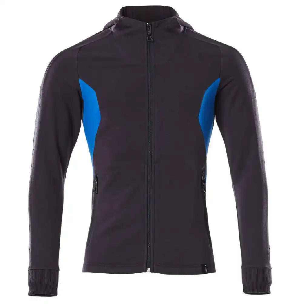 Mascot Accelerate Kapuzen-Sweatjacke – schwarzblau/azurblau