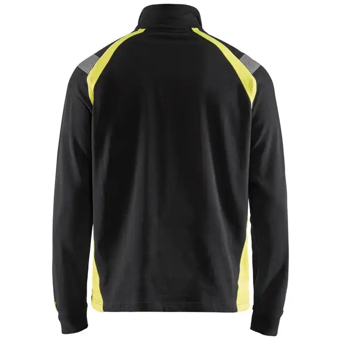 Blåkläder 3432 Zip-Sweatshirt – schwarz/gelb