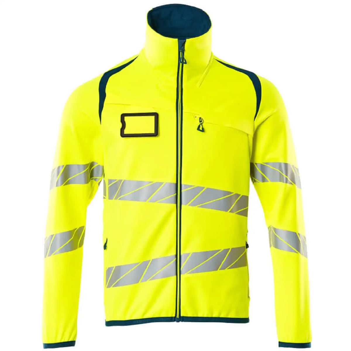 Mascot Accelerate Safe Warnschutz Fleecejacke – gelb/dunkelpetroleum
