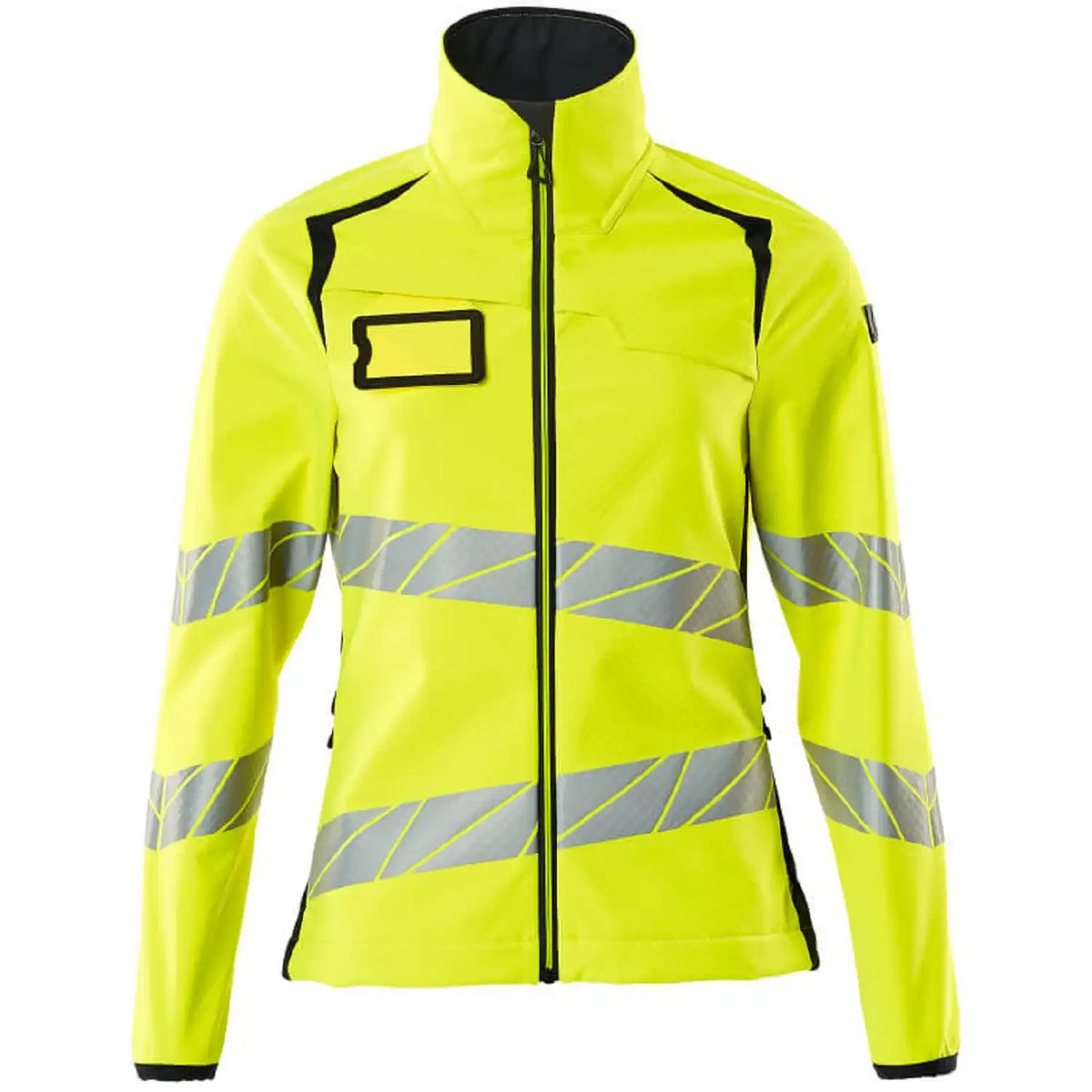 Mascot Damen Accelerate Safe Warn-Softhelljacke – gelb/schwarzblau