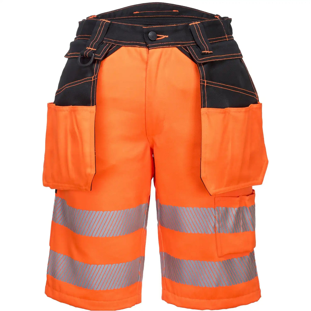 Portwest PW343 PW3 Warnschutz Handwerkershorts – orange/schwarz