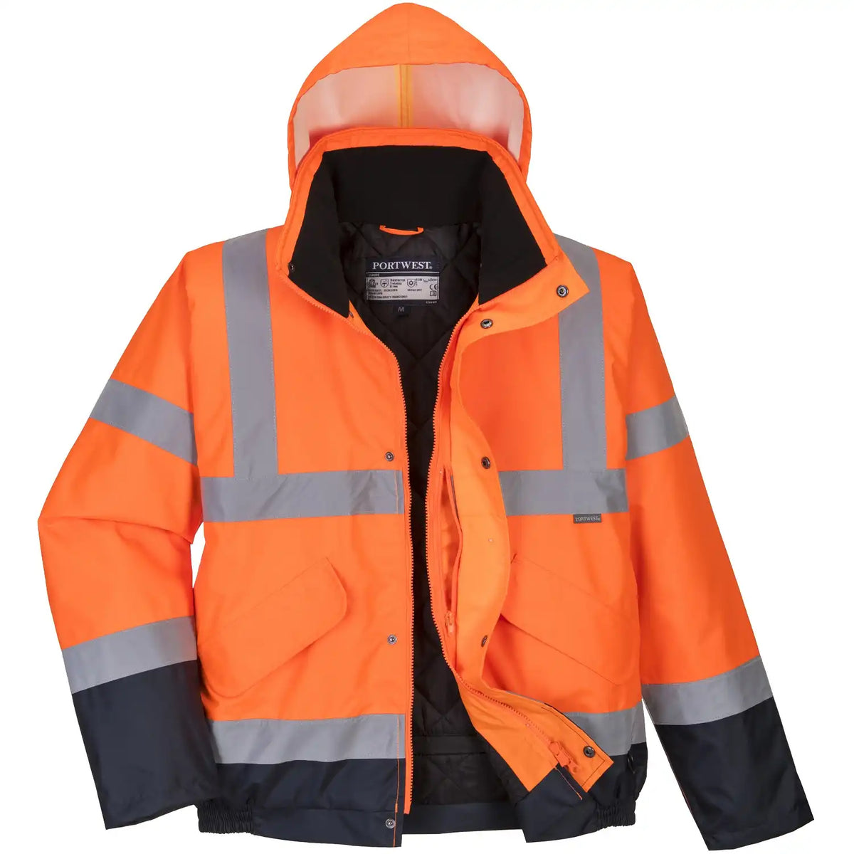 Portwest S266 Warnschutz Pilotenjacke – orange/marine