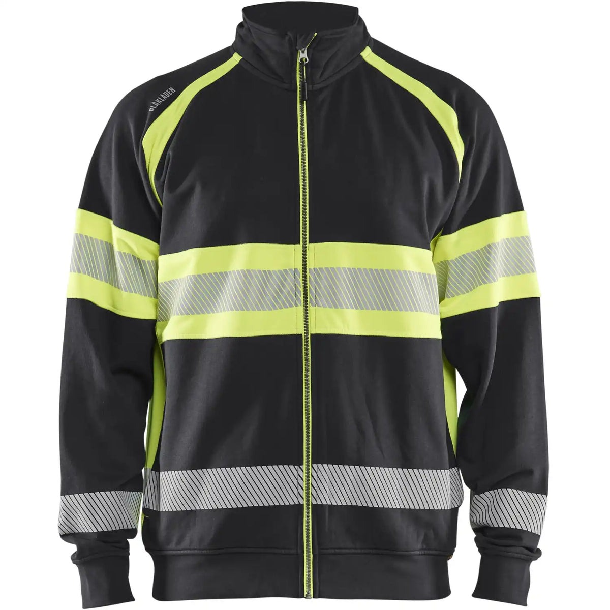 Blåkläder 3551 Warnschutz Sweatjacke Kl. 1 – schwarz/gelb