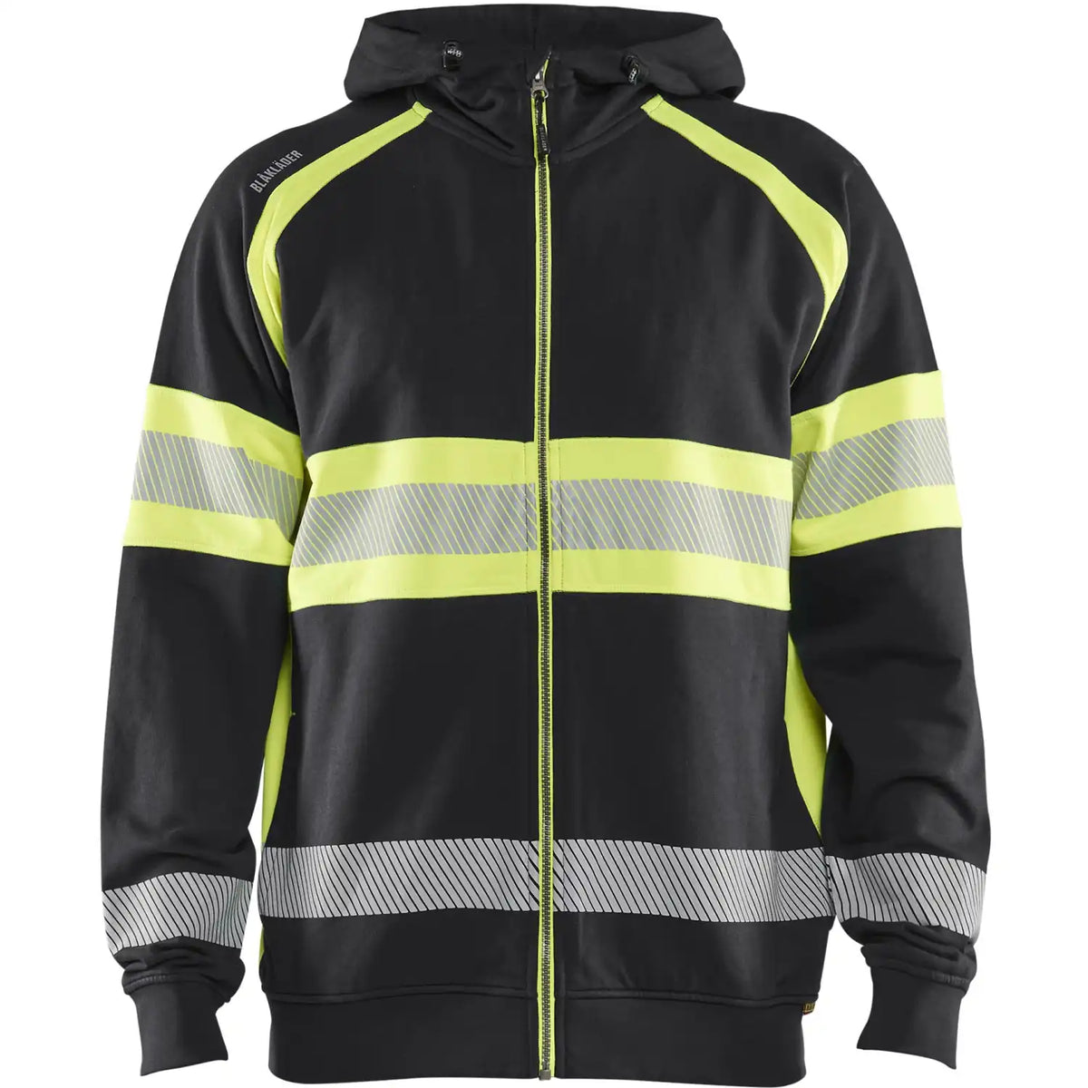 Blåkläder Kl. 1 3552 Warnschutz Kapuzen-Sweatjacke – schwarz/gelb
