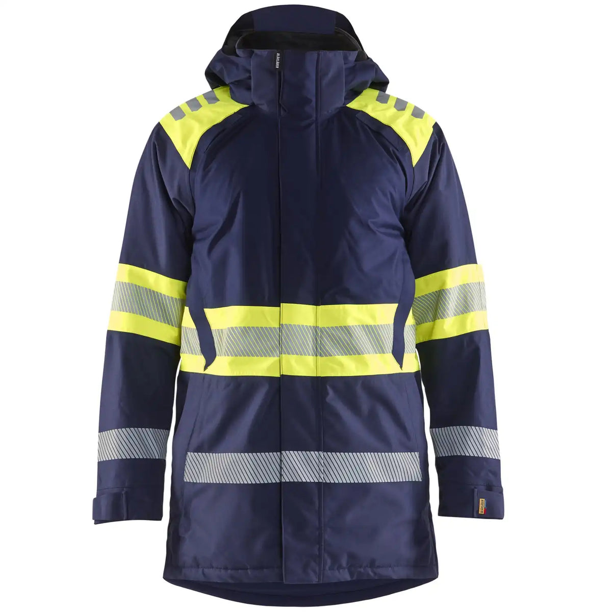 Blåkläder 4485 Warnschutz Winterparka Kl. 1 – marine/gelb