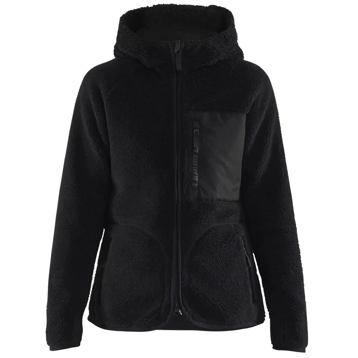Blåkläder Damen 4727 Faserpelz-Kapuzenjacke – schwarz