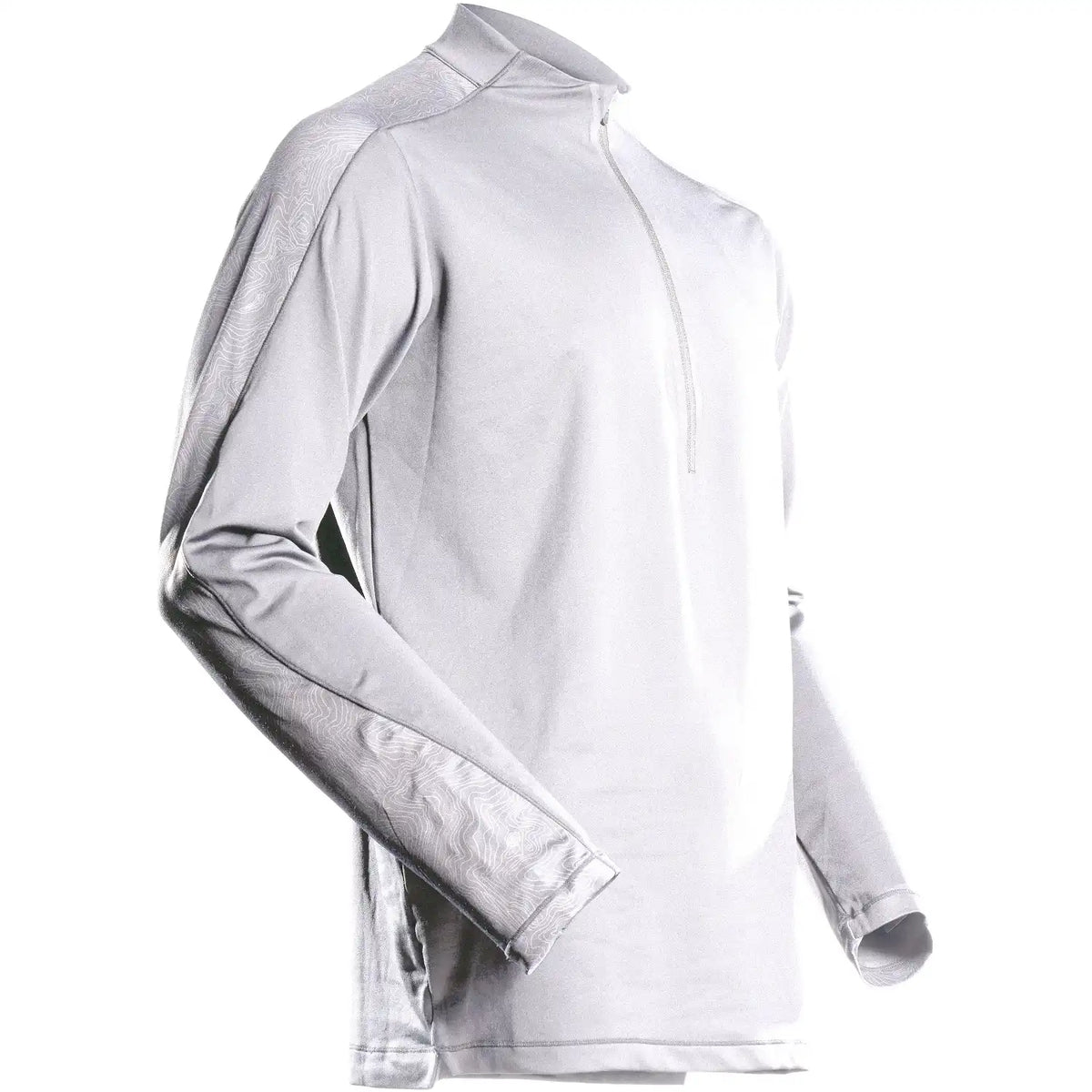 Mascot 22681-618 Customized Zip-Langarmshirt – weiß