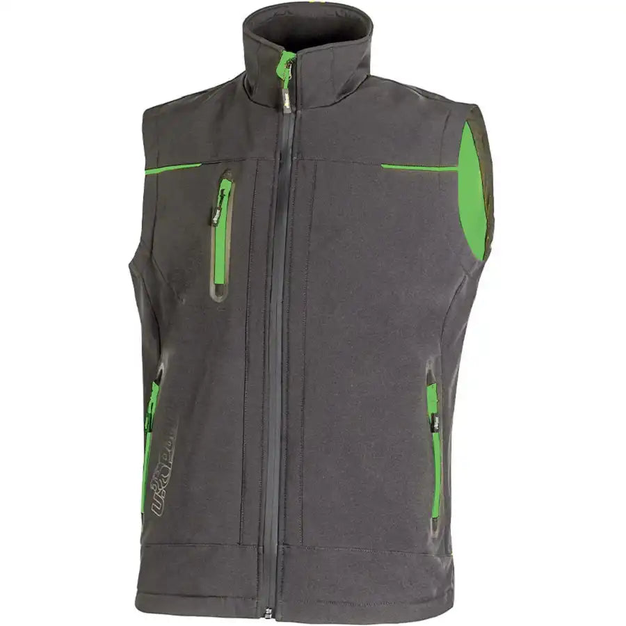 U-Power Universe Future Softshellweste – asphalt grey/green