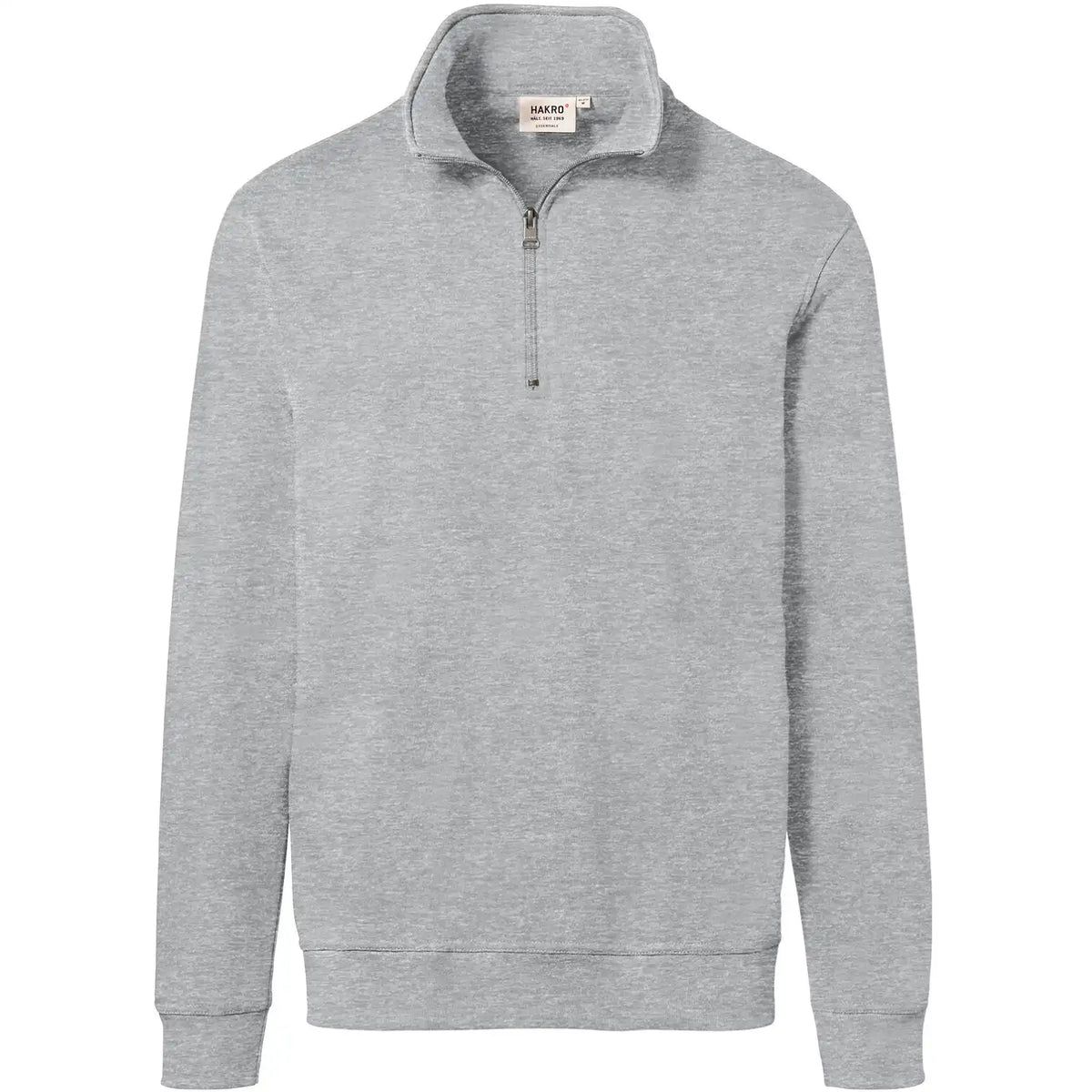 Hakro Premium 451 Zip Sweat-Shirt – ash-meliert