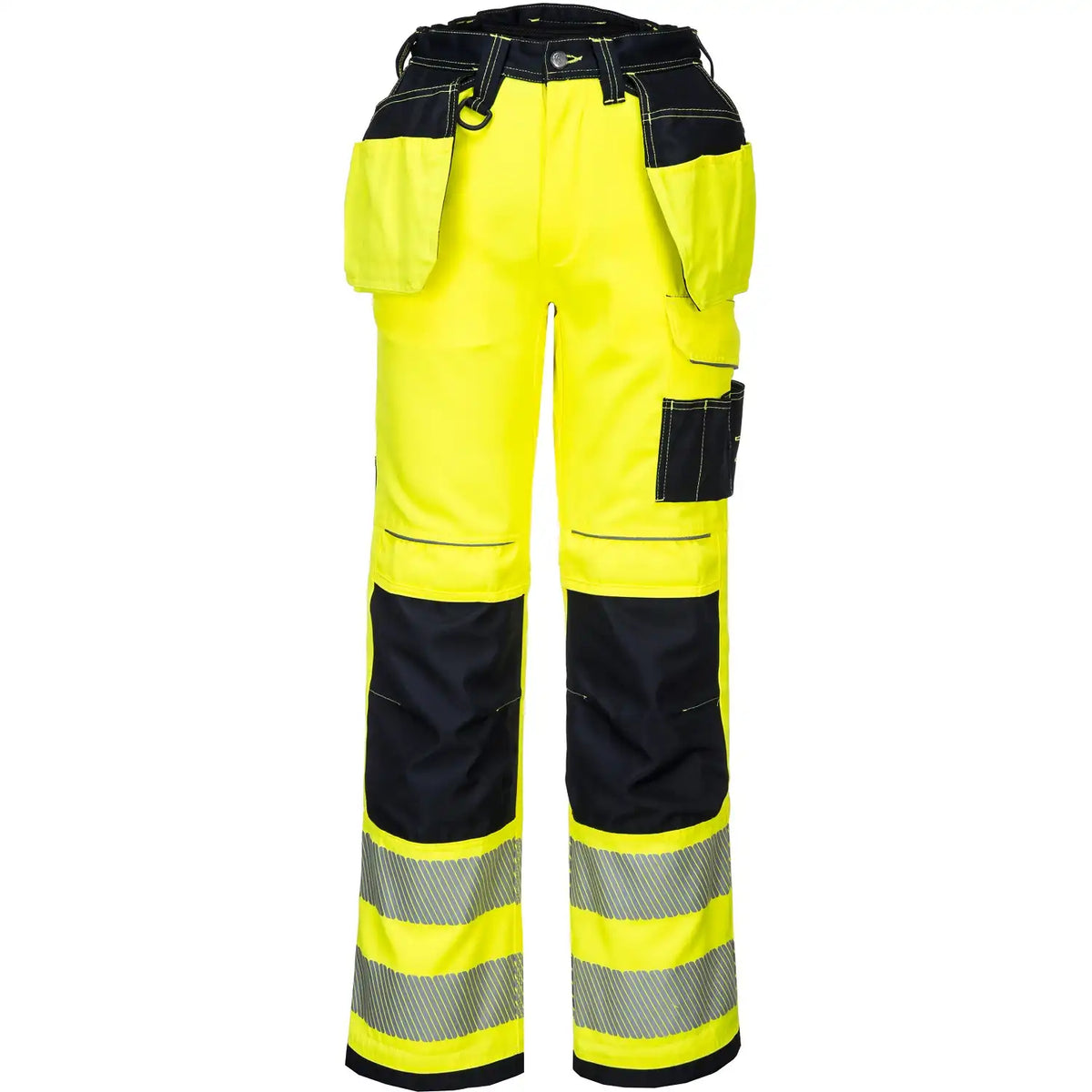 Portwest PW306 Warnschutz Stretch-Handwerkerhose – gelb/schwarz