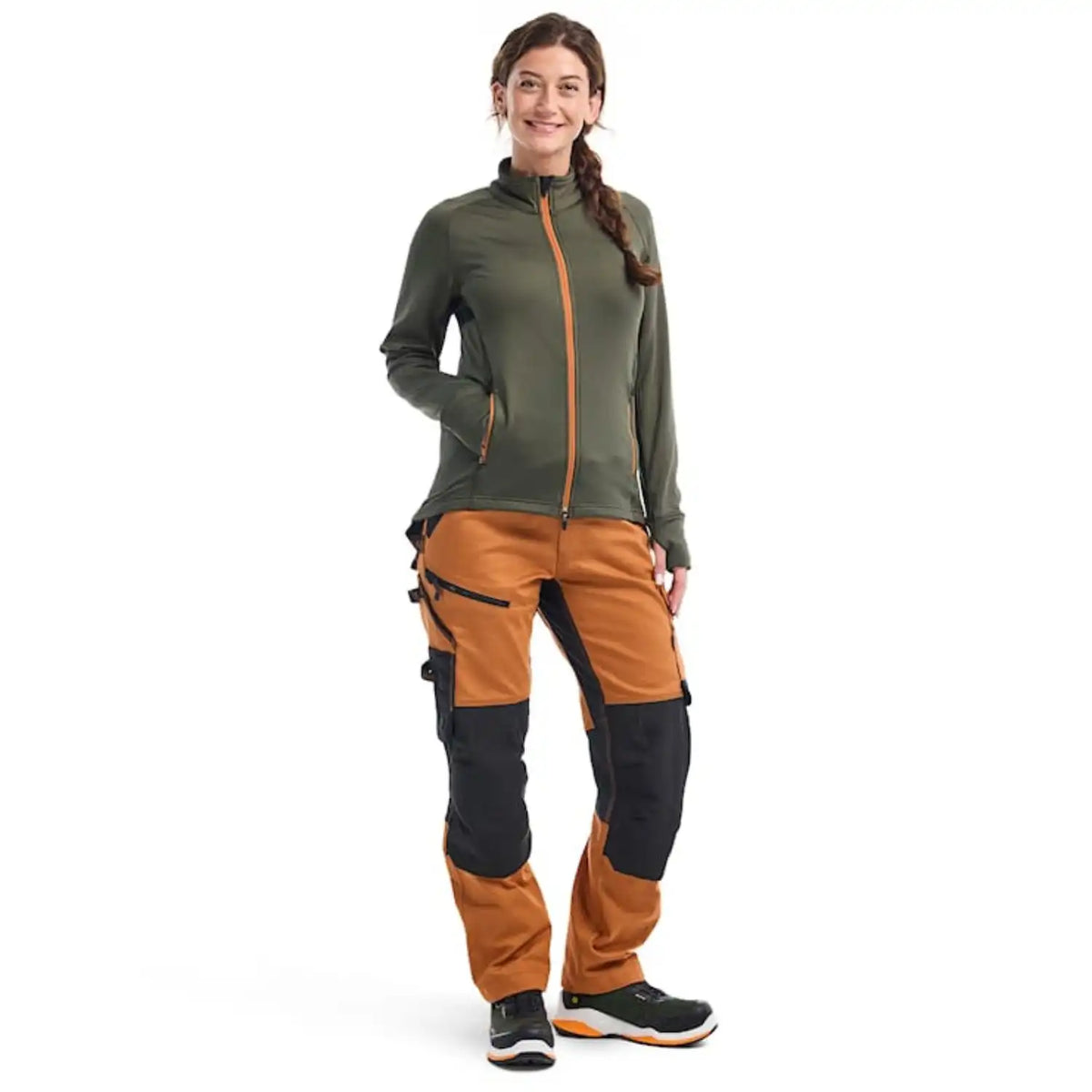 Blåkläder Damen Striker Fleecejacke – waldgrün/rost