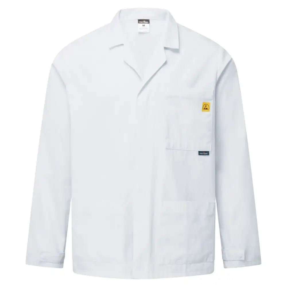 Portwest AS18 ESD Antistatik Laborjacke – weiß