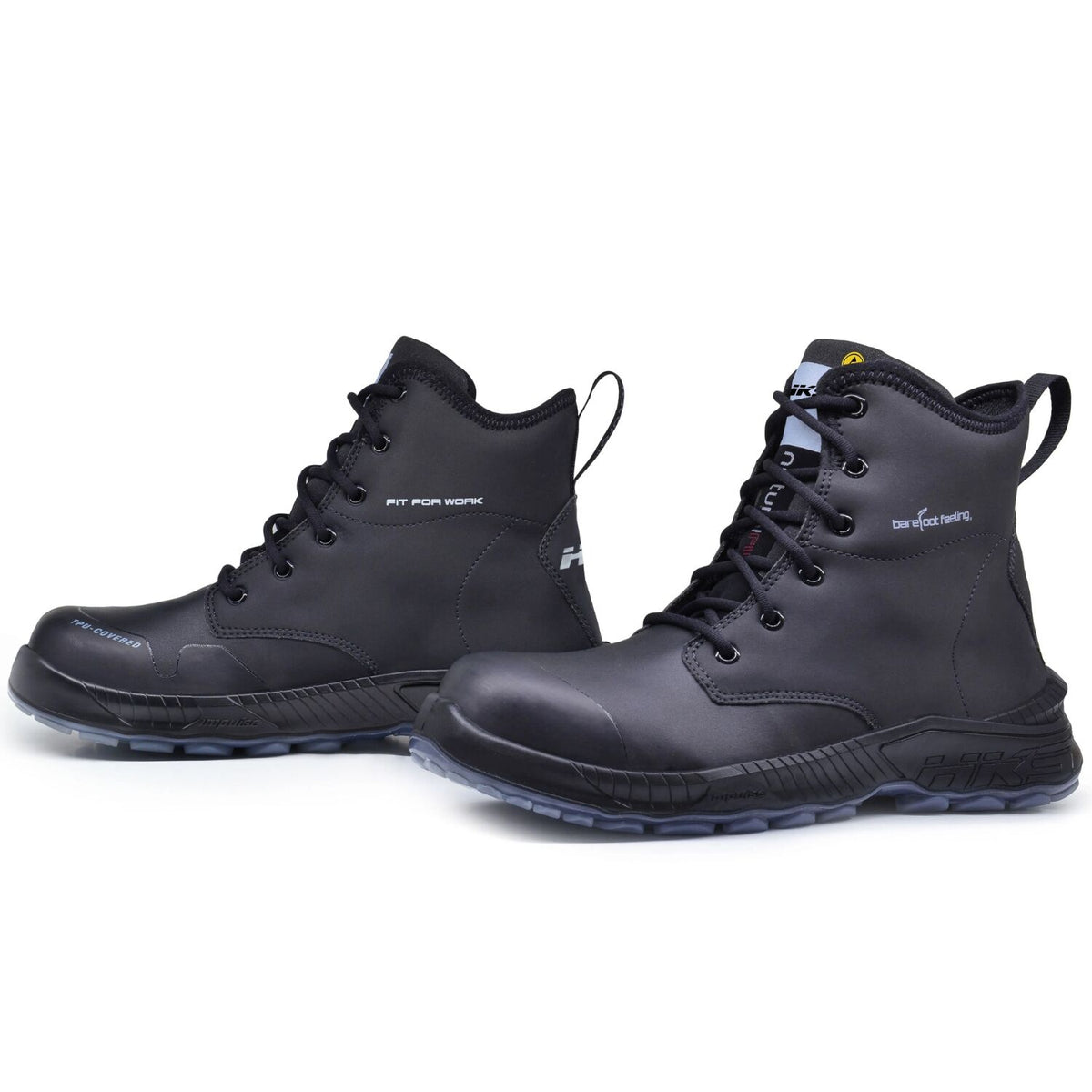 HKS BFS 90 S3 Barfuß Sicherheitshochschuhe schwarz – schwarz