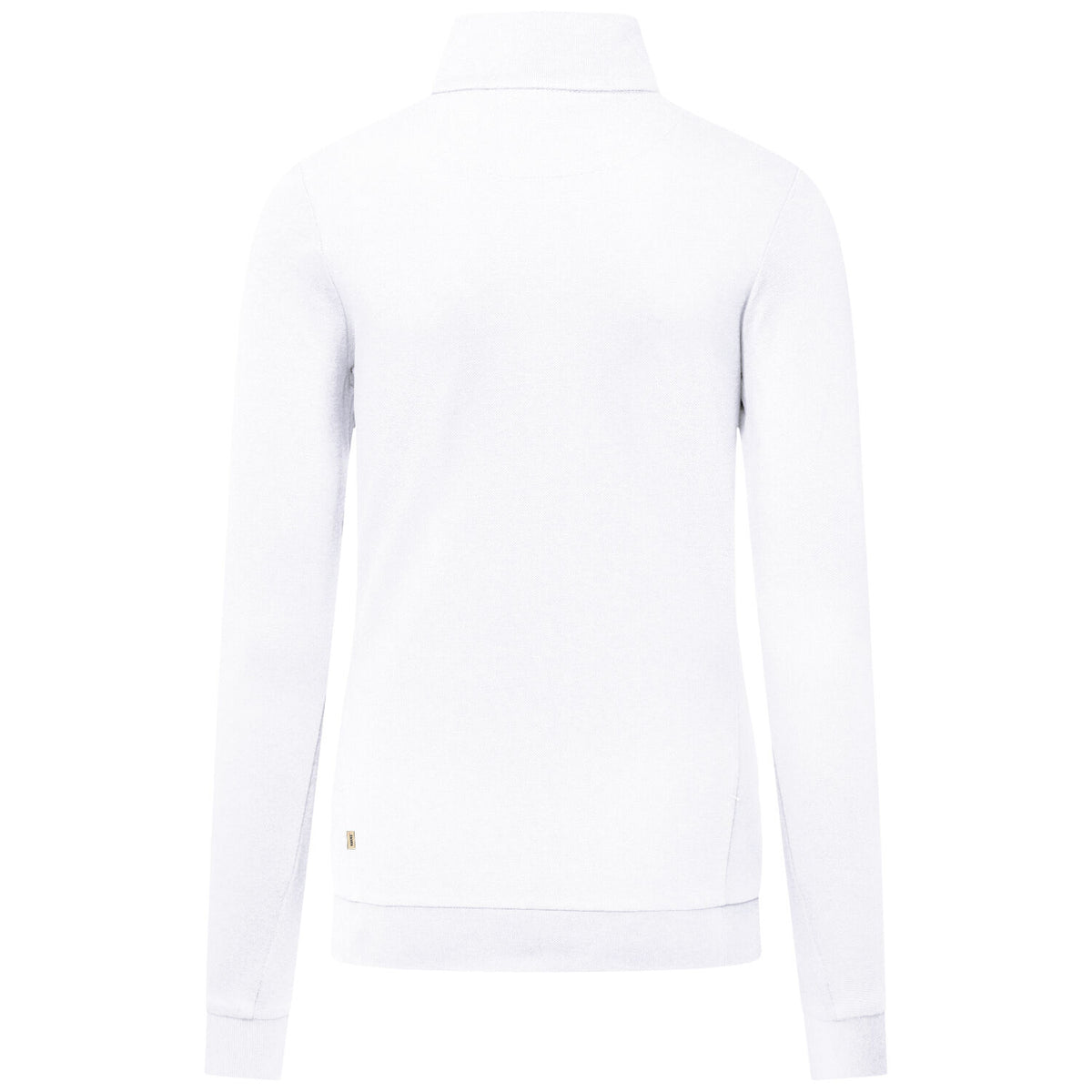 Hakro Damen 335 Langarm-Zip-Shirt Mikralinar – weiß