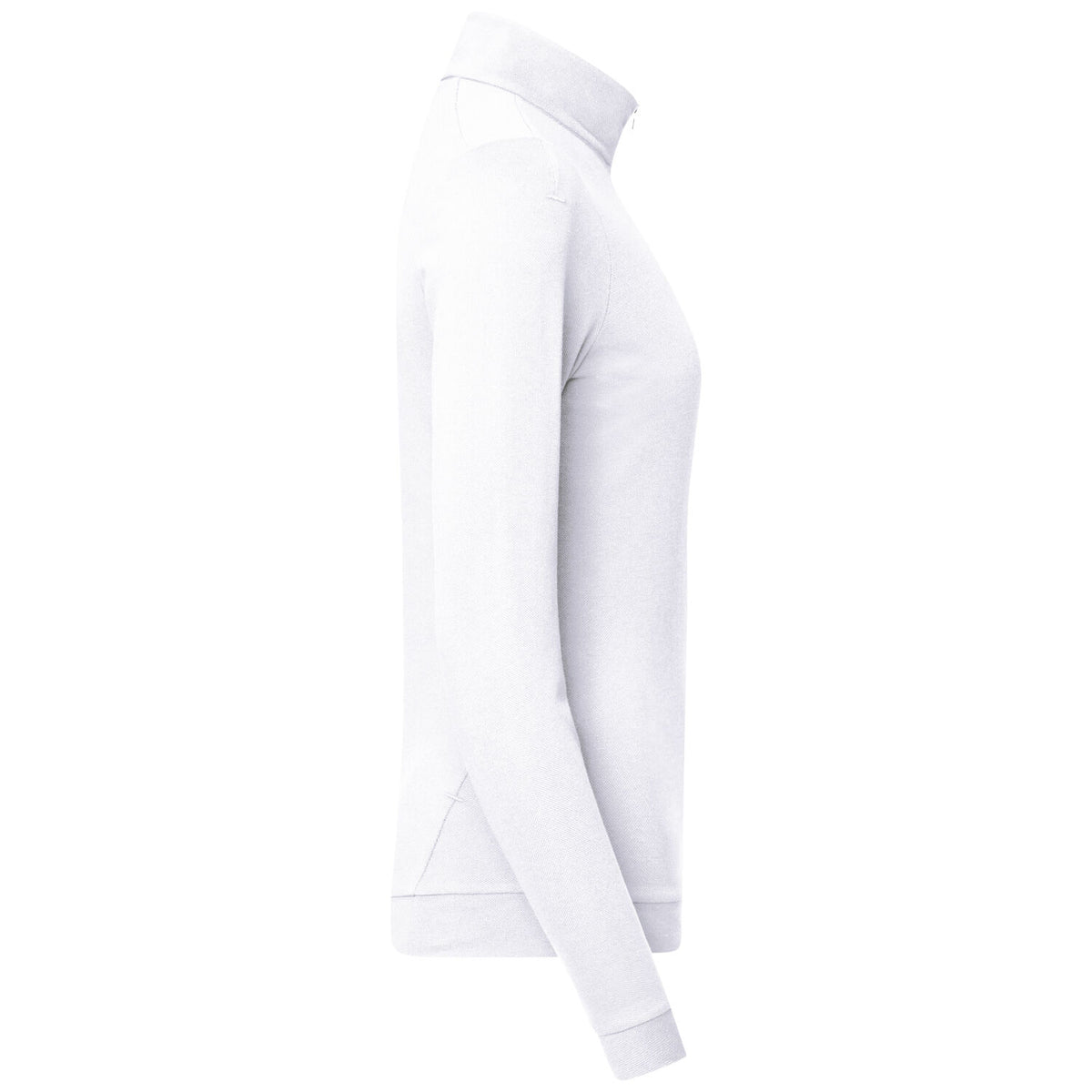 Hakro Damen 335 Langarm-Zip-Shirt Mikralinar – weiß