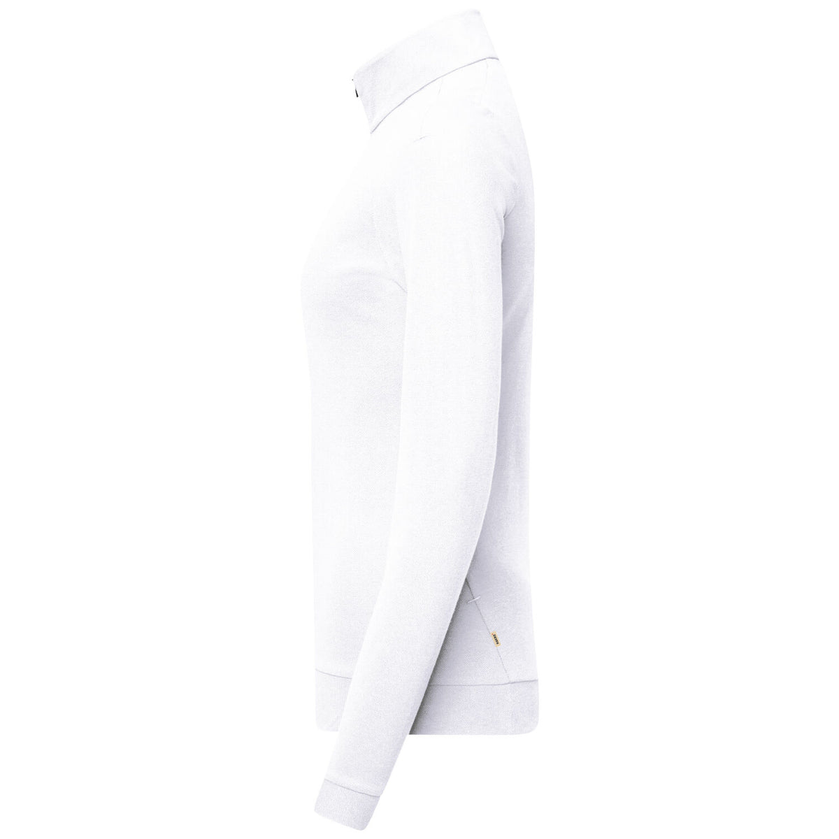 Hakro Damen 335 Langarm-Zip-Shirt Mikralinar – weiß