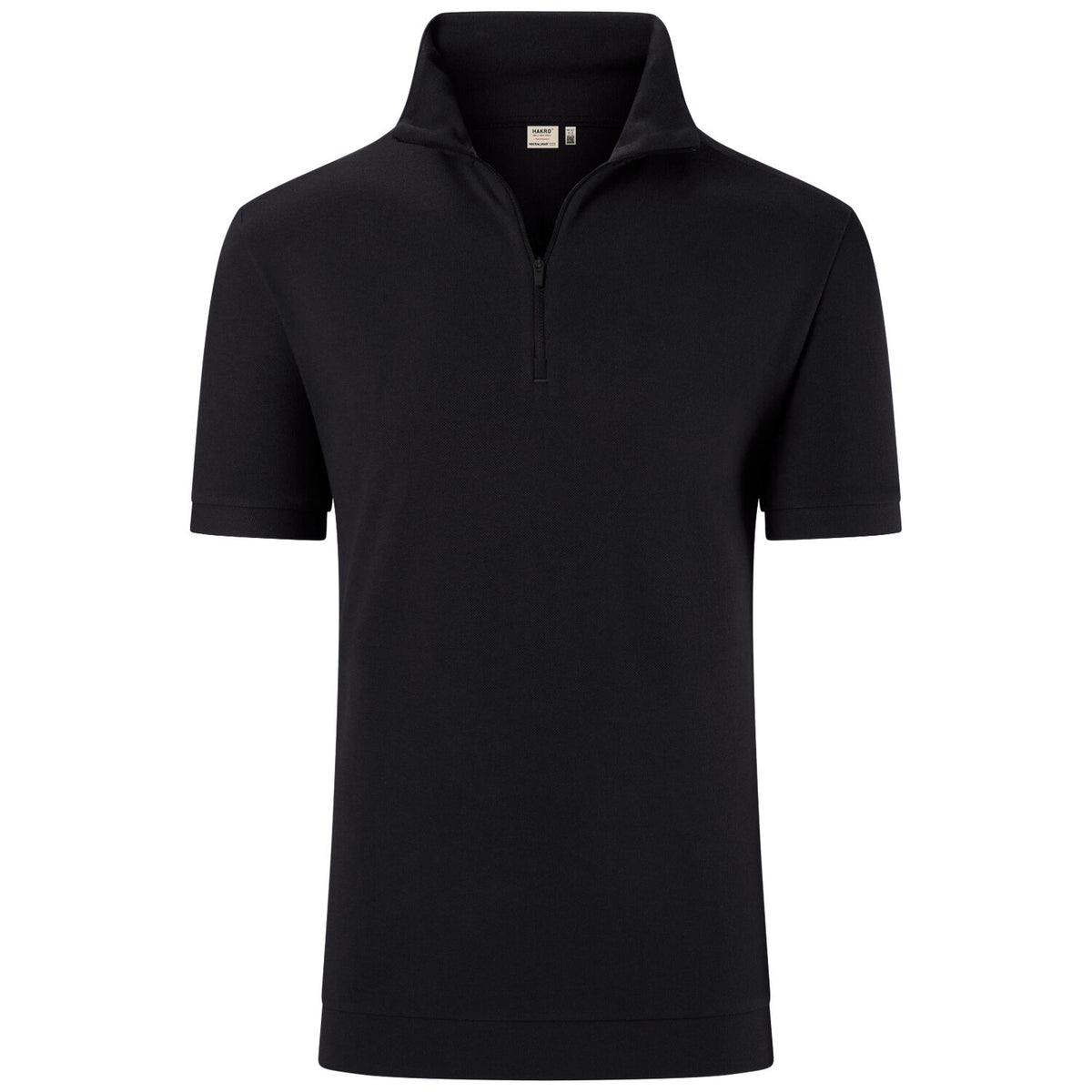 Hakro 534 Zip-Shirt Mikralinar ECO – schwarz