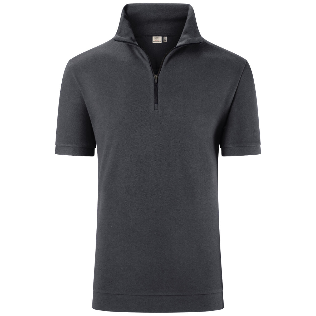Hakro 534 Zip-Shirt Mikralinar ECO – karbongrau