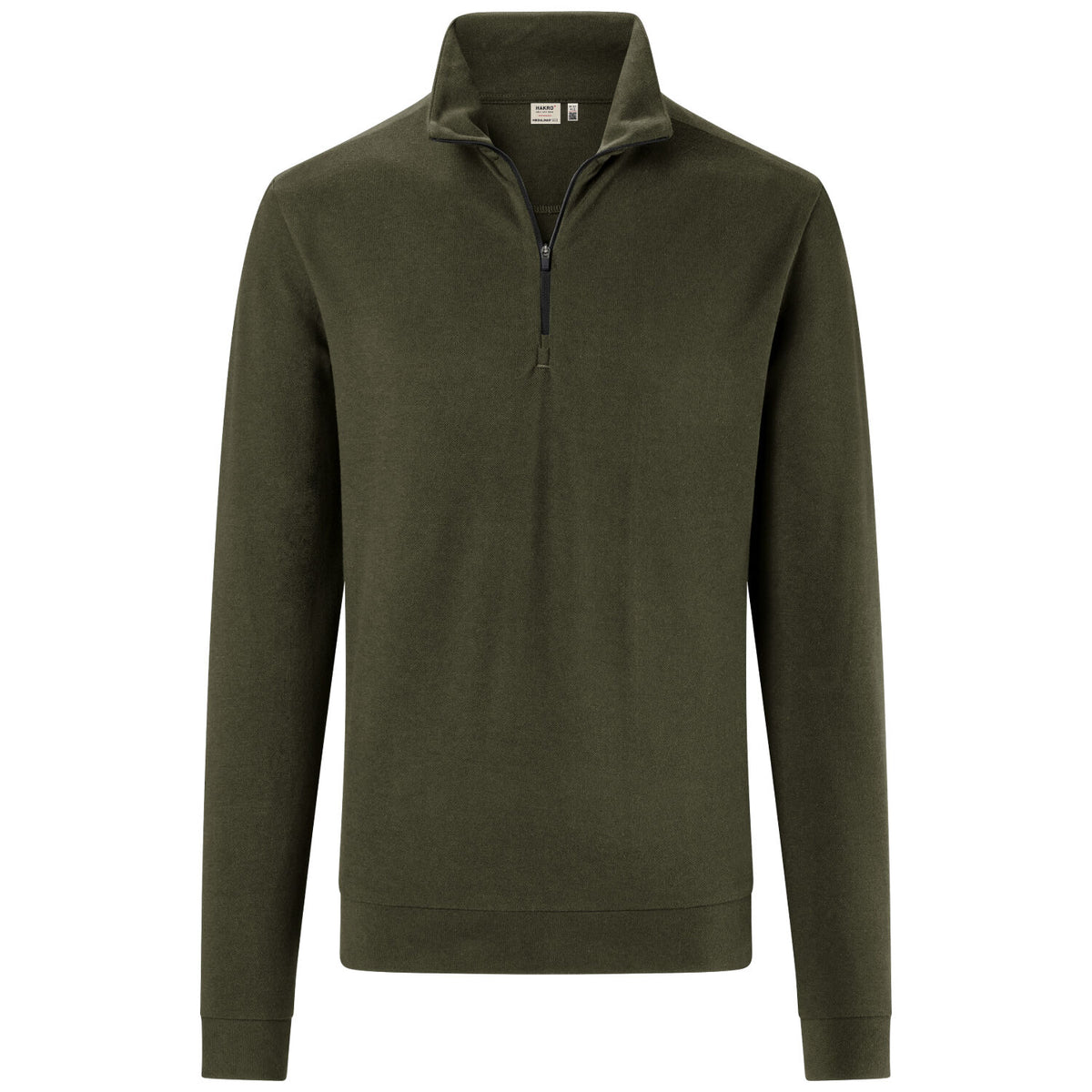 Hakro 535 Langarm-Zip-Shirt Mikralinar ECO – olive