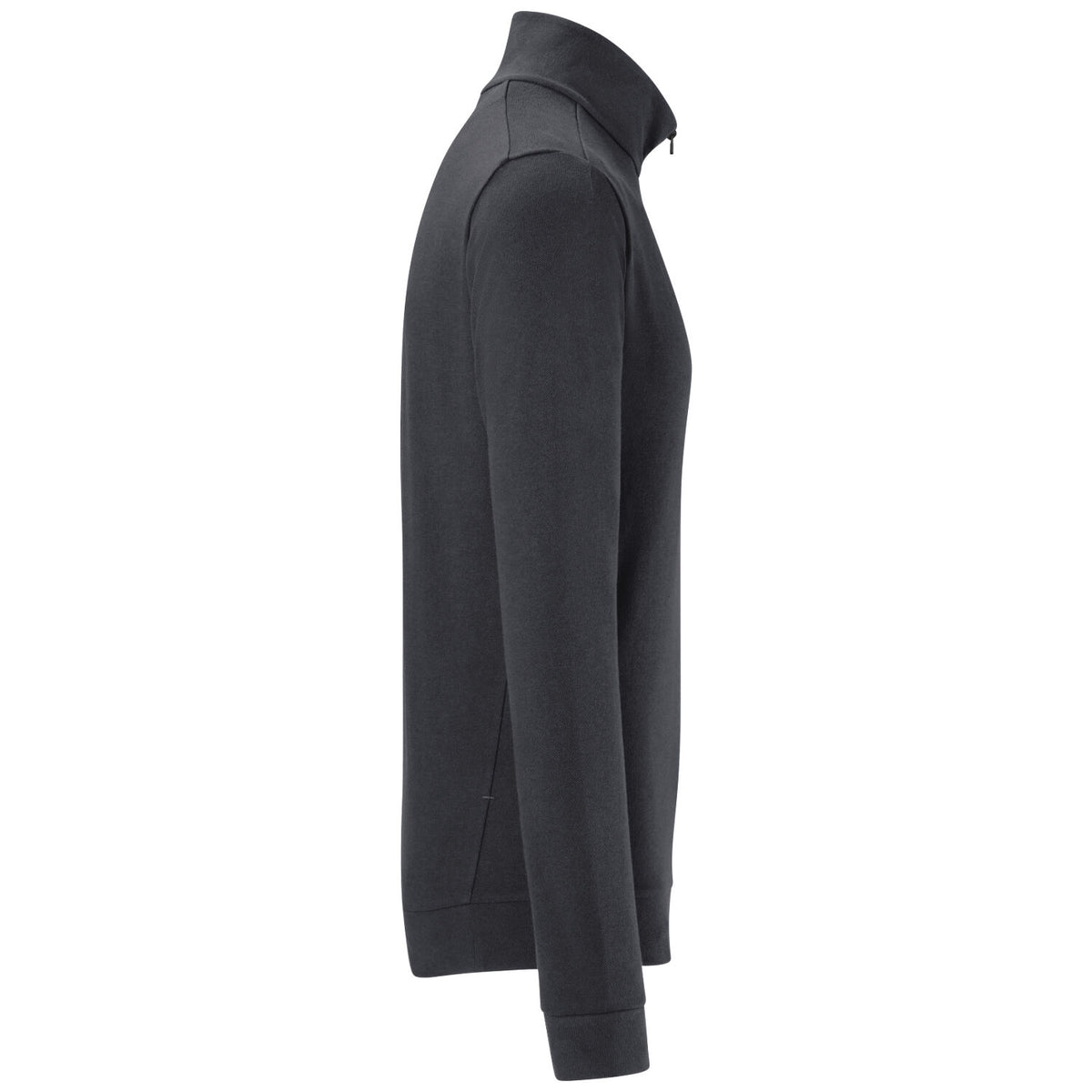 Hakro 535 Langarm-Zip-Shirt Mikralinar ECO – karbongrau