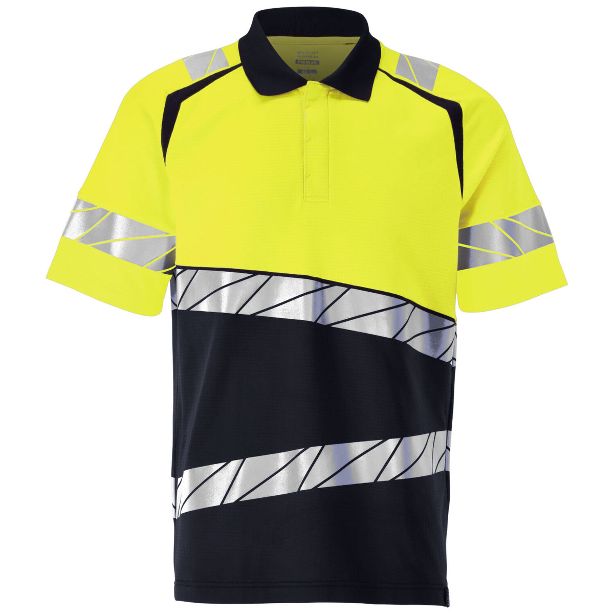 Mascot Accelerate Safe Warnschutz-Poloshirt – marine/leuchtgelb
