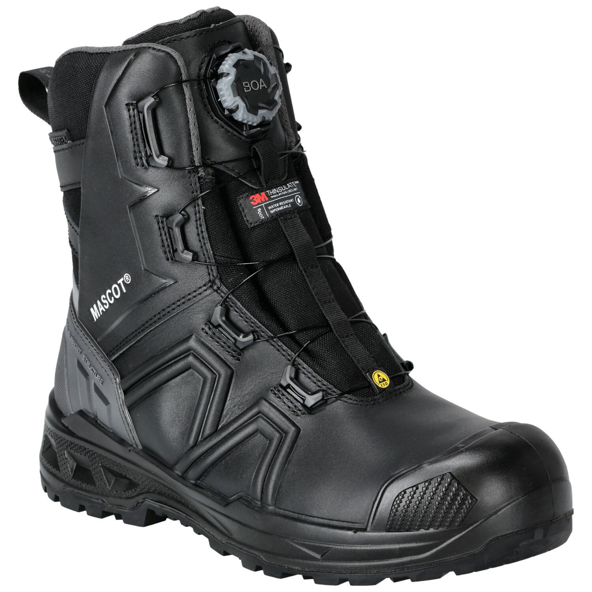Mascot Industry F1105 BOA S7S Sicherheitsstiefel schwarz – schwarz