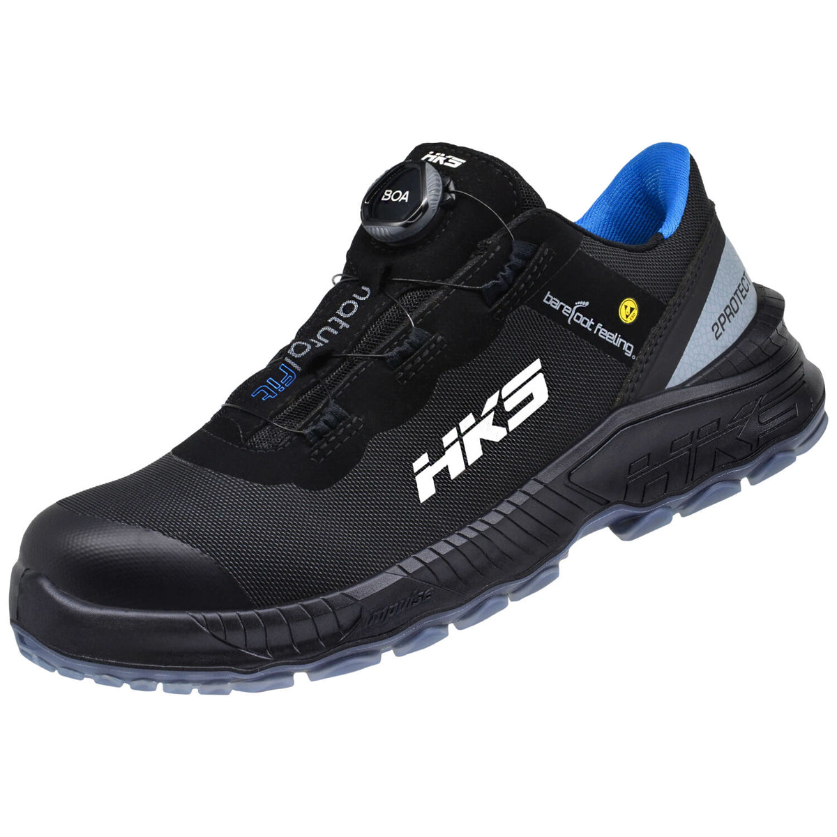 HKS BFS 40 Boa S3 Barfuß Sicherheitshalbschuhe schwarz – schwarz