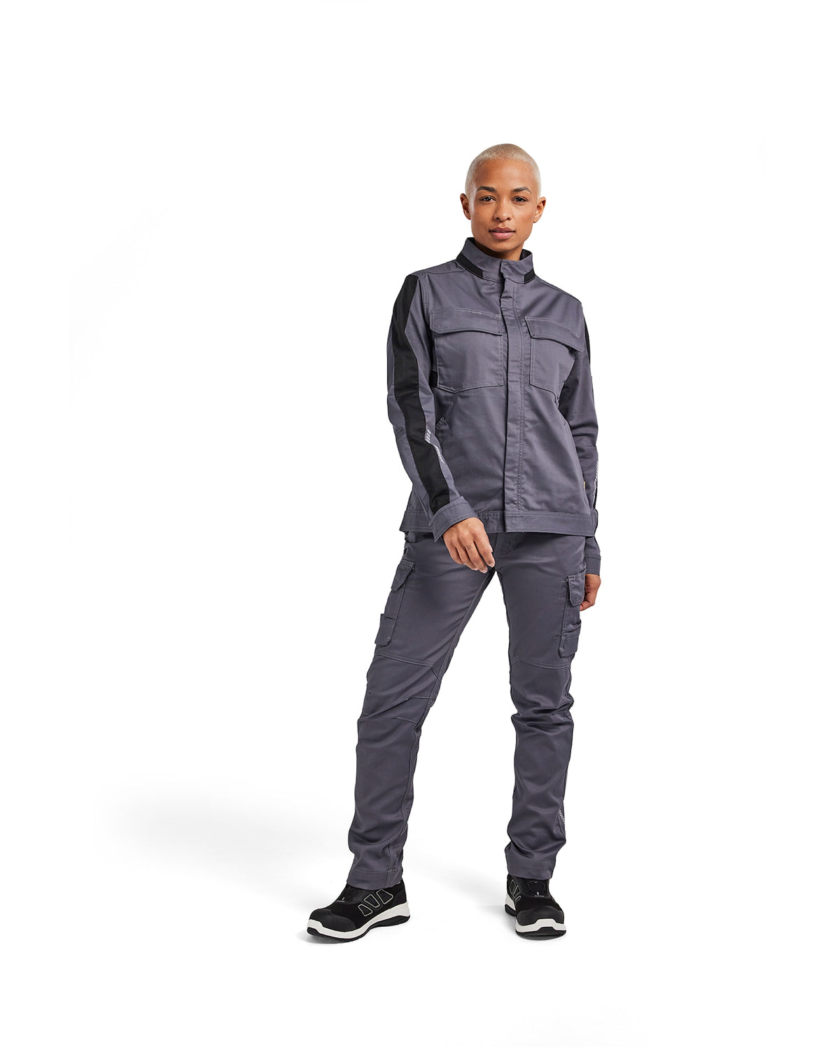 Blåkläder Damen 4443 Industrie Stretch Bundjacke – mittelgrau/schwarz