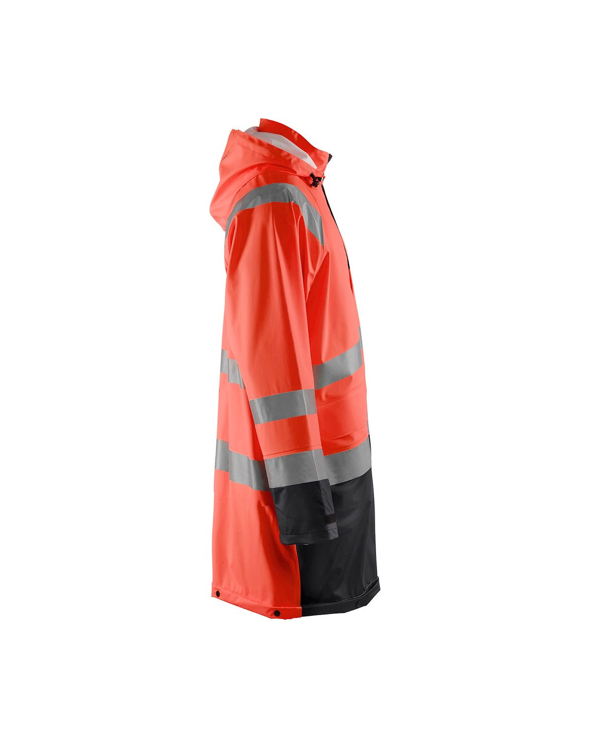 Blåkläder 4324 Level 1 Warnschutz Regenmantel – rot/schwarz