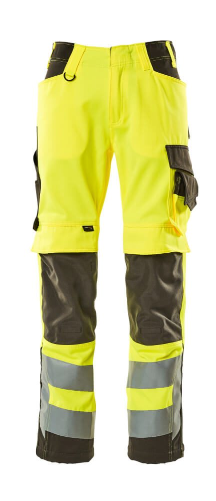 Mascot Kendal Safe Supreme Warnschutz-Hose – gelb/dunkelanthrazit