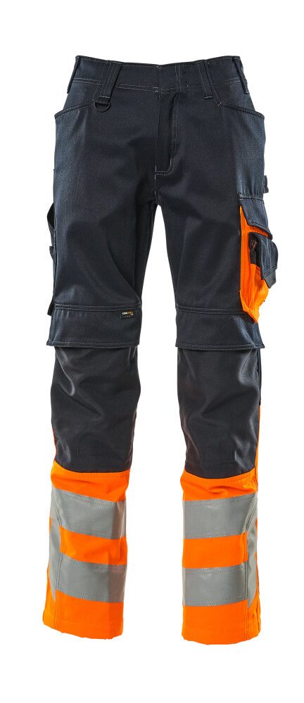 Mascot Leeds Safe Supreme Warnschutzhose – schwarzblau/orange