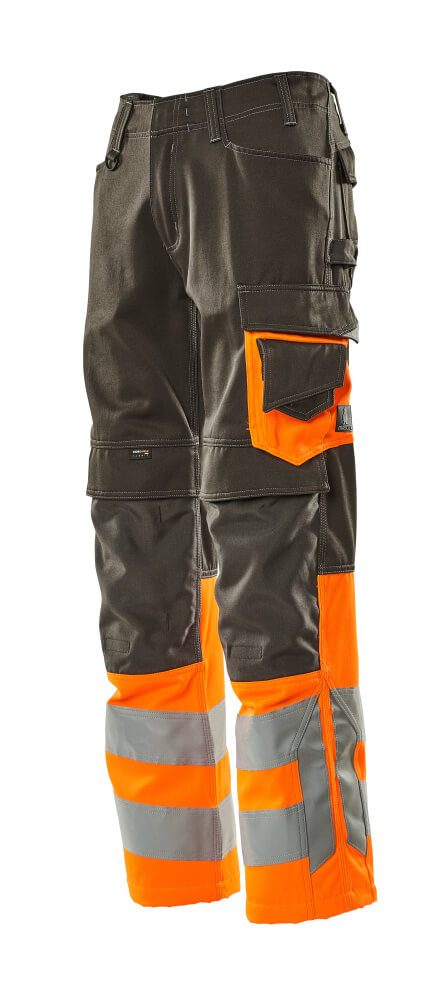 Mascot Leeds Safe Supreme Warnschutzhose – dunkelanthrazit/orange