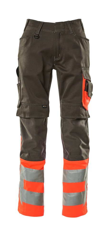 Mascot Leeds Safe Supreme Warnschutzhose – dunkelanthrazit/rot