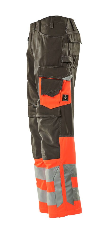 Mascot Leeds Safe Supreme Warnschutzhose – dunkelanthrazit/rot