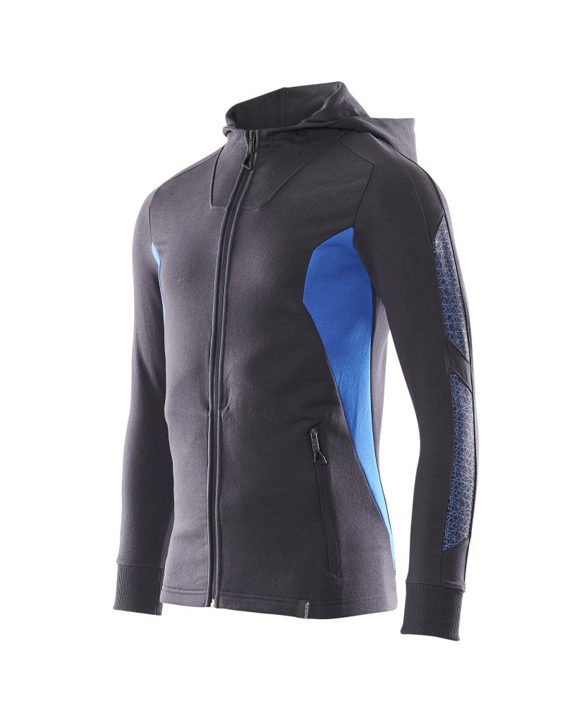 Mascot Accelerate Kapuzen-Sweatjacke – schwarzblau/azurblau