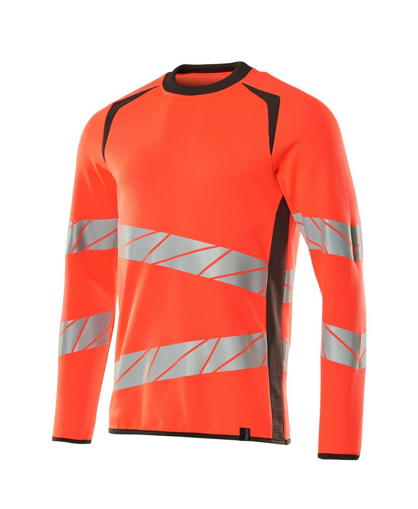 Mascot Accelerate Safe Warnschutz Sweatshirt – rot/dunkelanthrazit