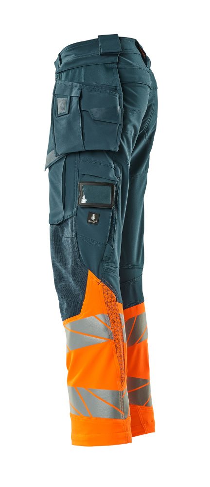 Mascot Accelerate Safe Warnschutz Bundhose Kl.1 19131-711 – dunkelpetroleum/orange