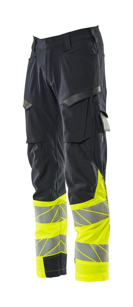 Mascot Kl.1 Accelerate Safe Warn Stretchbundhose – schwarzblau/gelb