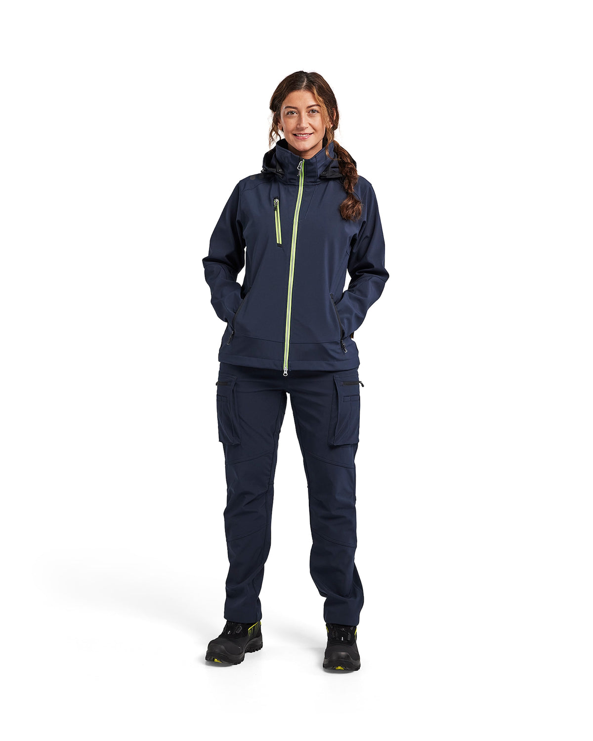 Blåkläder Damen 4719 Softshelljacke – dunkelmarine/gelb